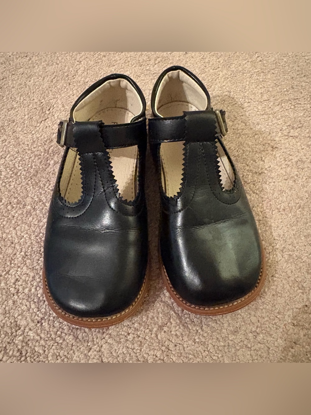 Felix & Flora Girls Black T-Strap Dress Shoes Buckle Accent Mary Jane size 11